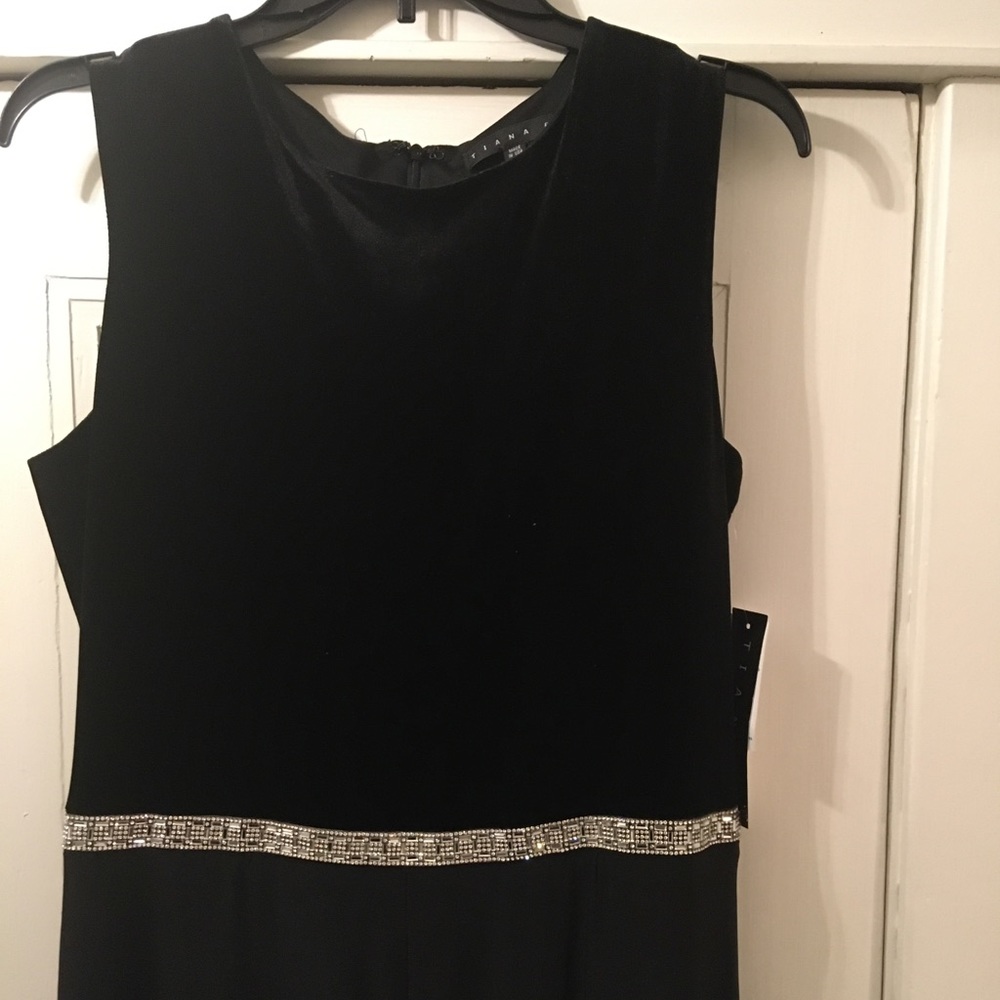 Black Jumpsuit w/Rhinestone Waist  (new)